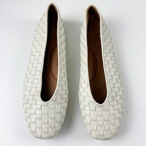 Kenneth Cole Gentle Souls Willow Woven Flats Shoes Womens 9M White Basket Weave